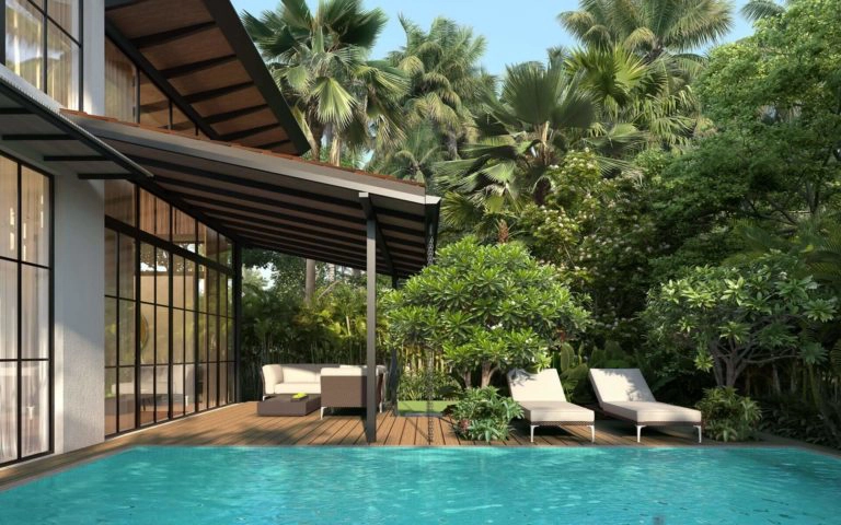 Exterior view of Siena Villa F luxury residence in Alibaug