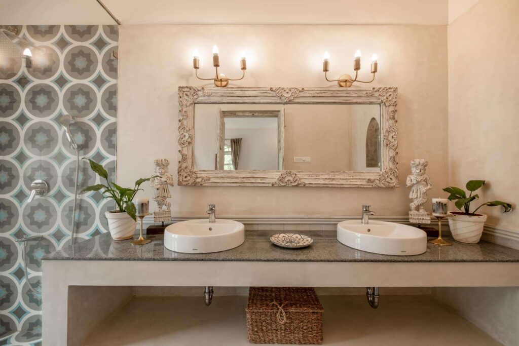 Castello Villa IV - Luxury Villa in North Goa - Beautiful Wash Basin