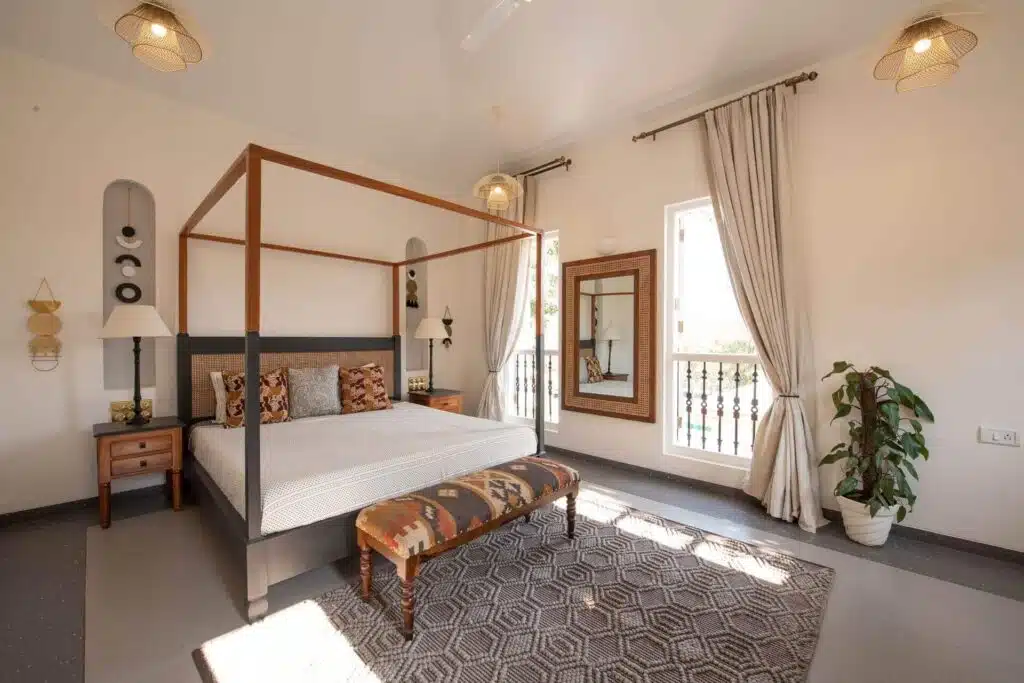 Monforte Villa E - Villas for Sale in North Goa - Elegant Bedroom View Monforte Villa E North Goa Elegant Bedroom