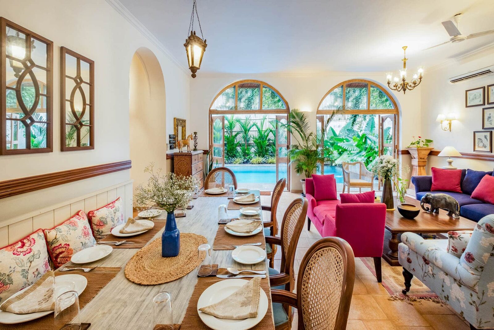 Fonteira Villa D - Best Villas in North Goa - Stunning Dining Area