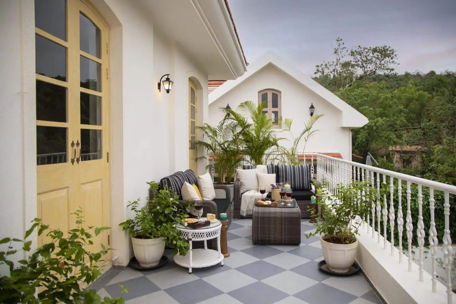 Silvio E - Private Pool Villa in Goa - Elegant Terrace View