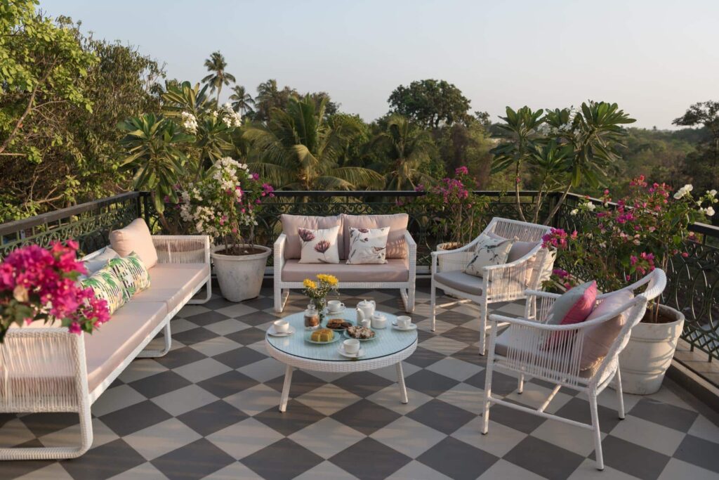 Villa Alenteho - Pool Villa in Goa - Elegant Terrace View