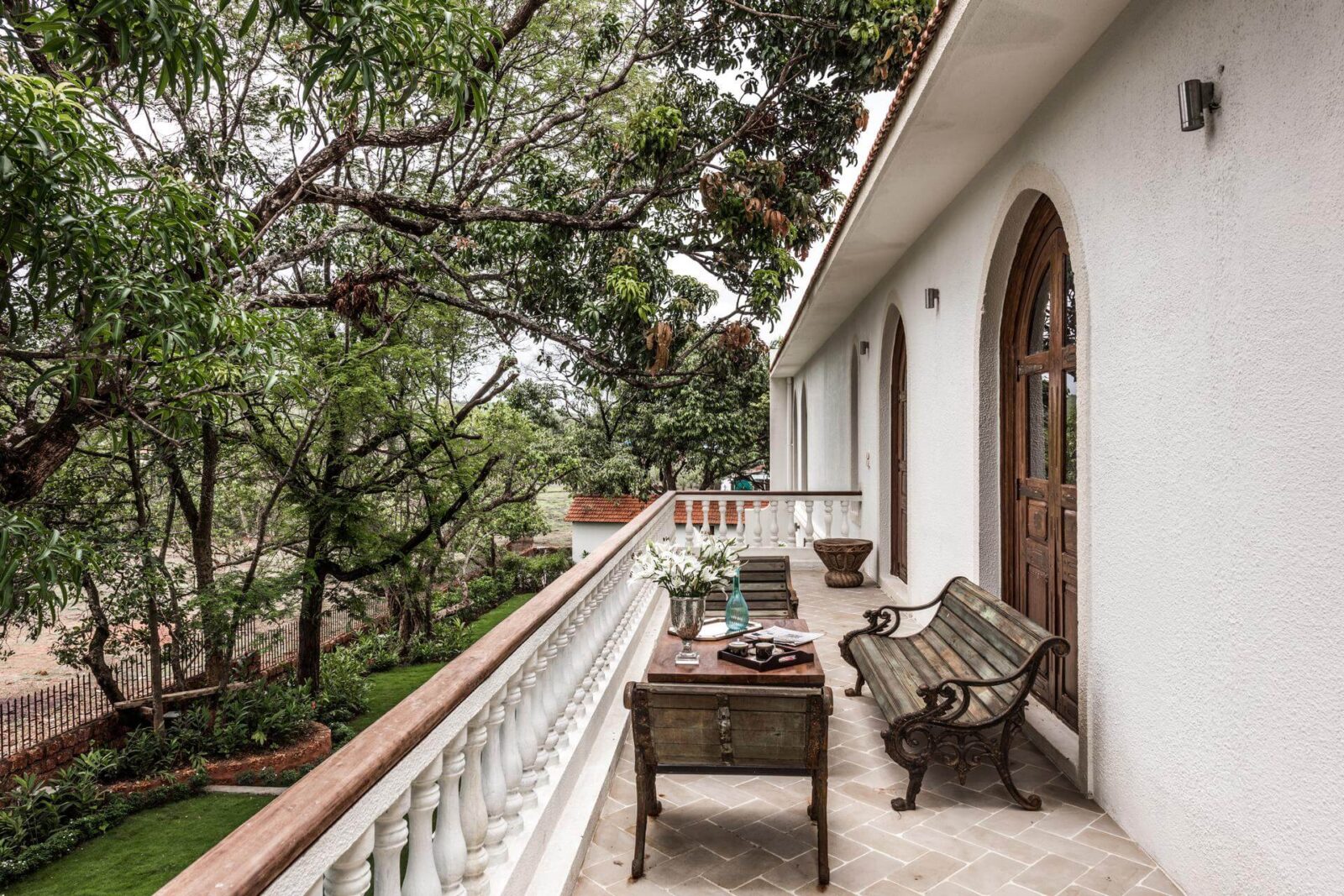 Villa Cecelia - Private Pool Villa in Goa - Elegant Terrace View