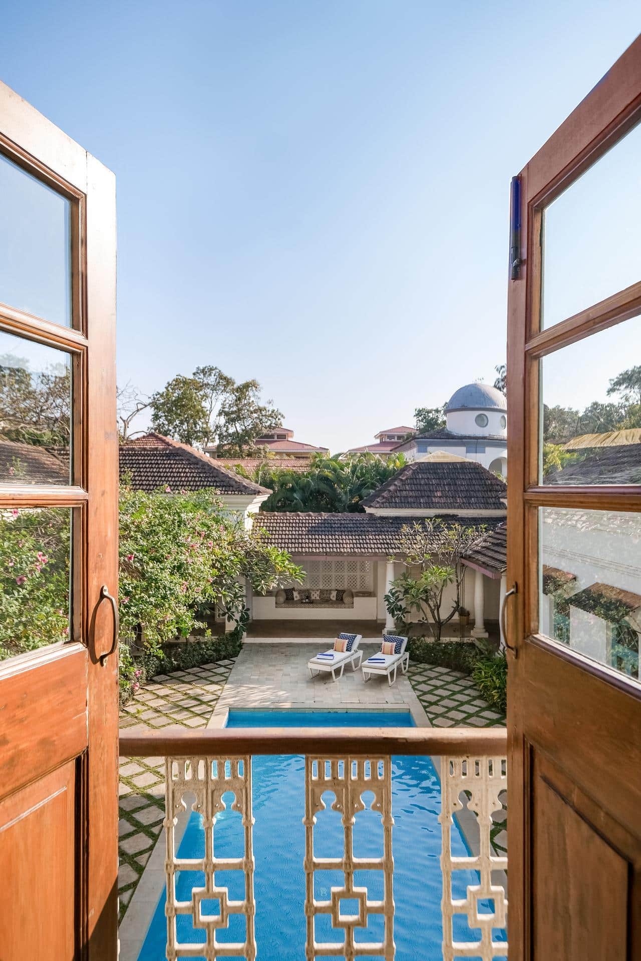 Villa Verde - Private Pool Villa in Goa - Elegant Terrace View