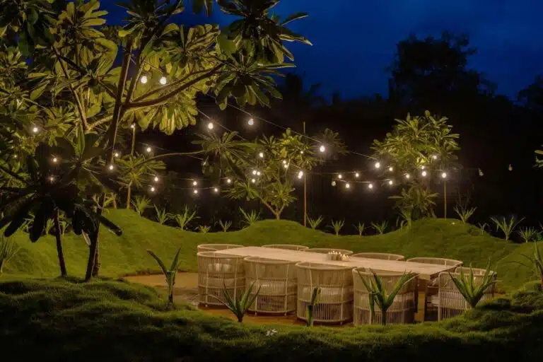 Cozy seating area designed for relaxation at Riyuvann Estate luxury villa in Alibaug