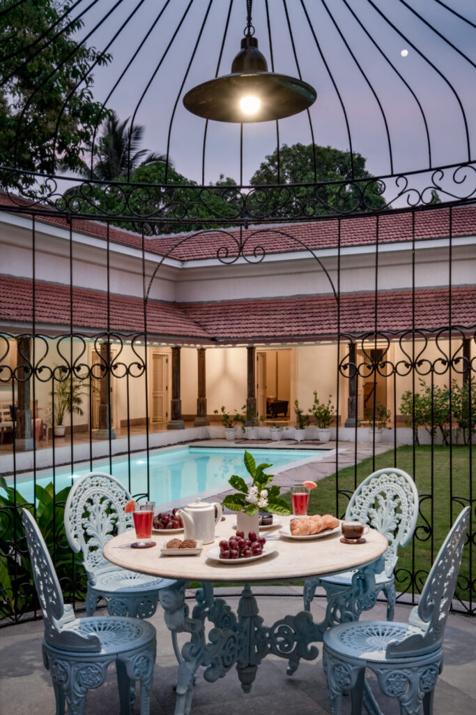 Luxury House For Sale in India - Gazebo Poolside Dining