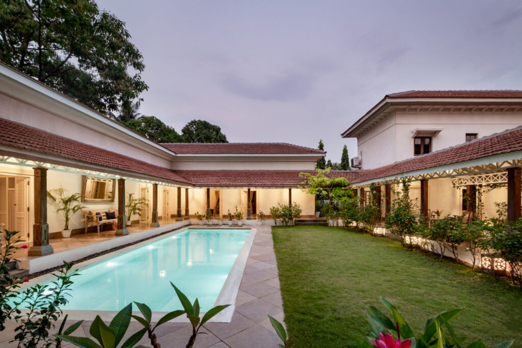 Luxury Villa with Private Pool in India - Pool Area