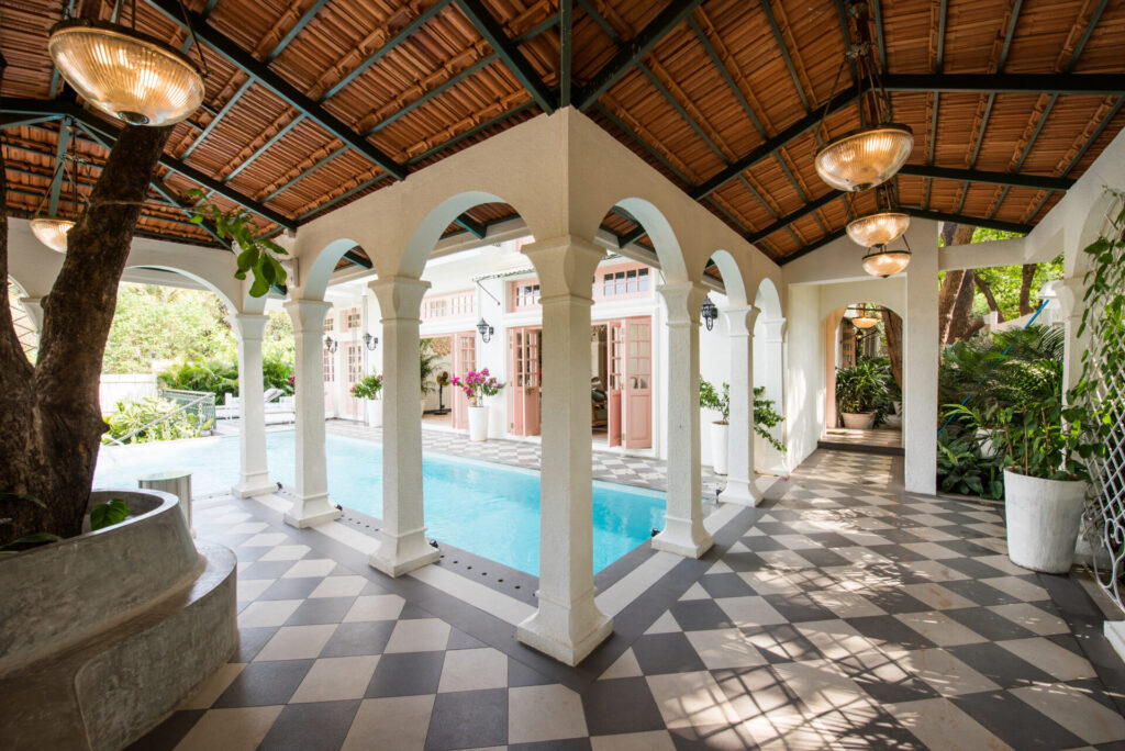 Luxury Villa For Sale in goa - Corridor with Luxury Pool