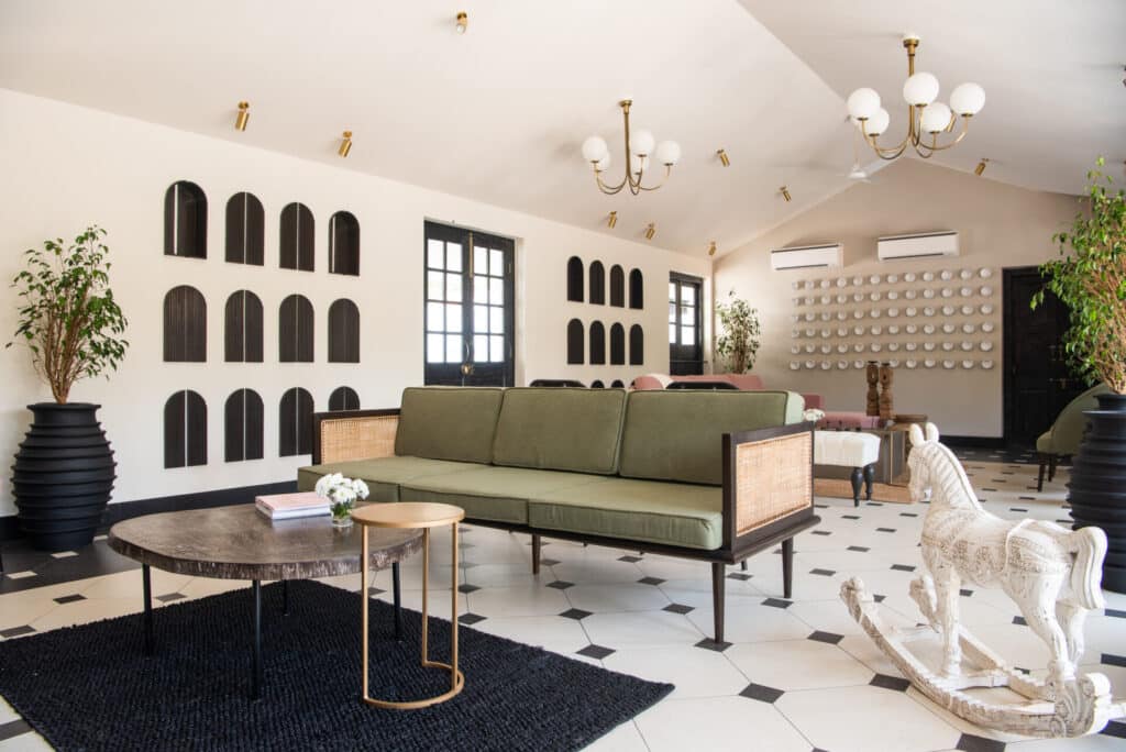 Luxury Bungalow in Goa - Elegant Living Area