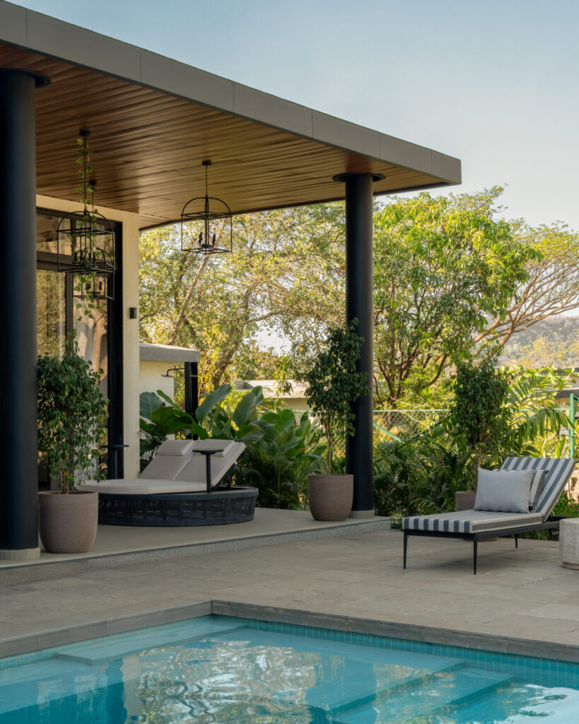Best Luxury Villa With Private Pool In Alibaug - Pool Site Seating Area